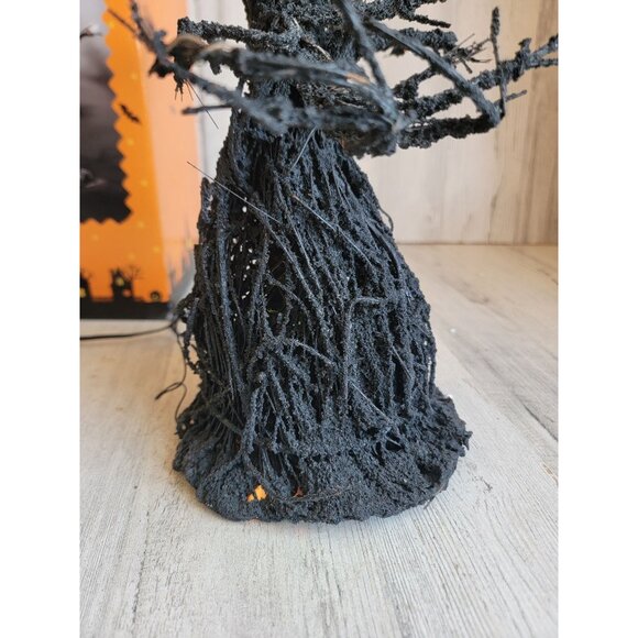 Hallmark light Halloween tree 17" fiber optic glow village home decor figure - Picture 4 of 7